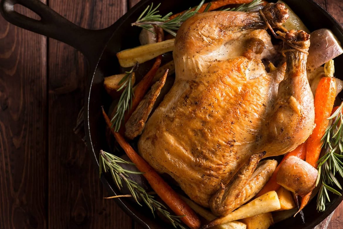 appetitefy Cast Iron Whole Chicken Oven Roasted Recipe