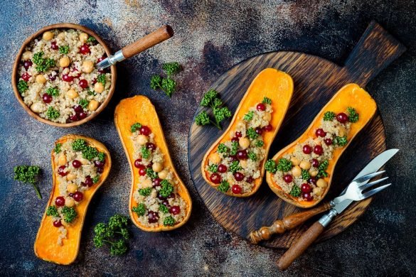 appetitefy Stuffed Butternut Squash With Chickpeas Recipe